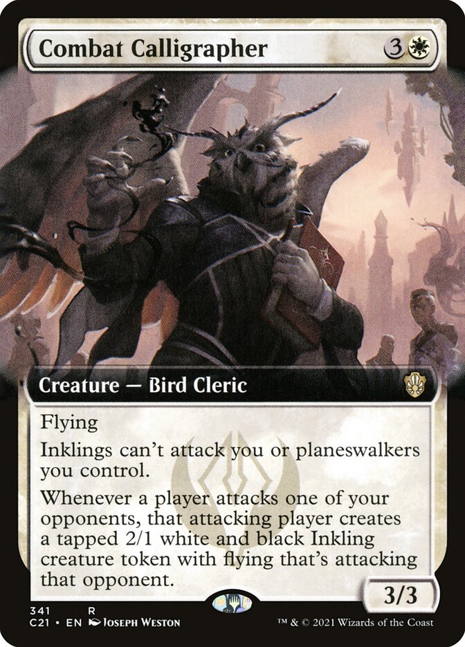 Combat Calligrapher Extended Art 341 (Commander 2021)  | Good Games Morley