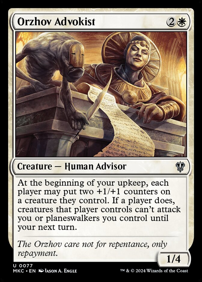 Orzhov Advokist 77/311 (Commander: Murders at Karlov Manor)  | Good Games Morley
