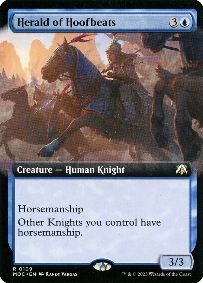 Herald of Hoofbeats 109/444 (Commander: March of the Machine)  - Extended Art | Good Games Morley