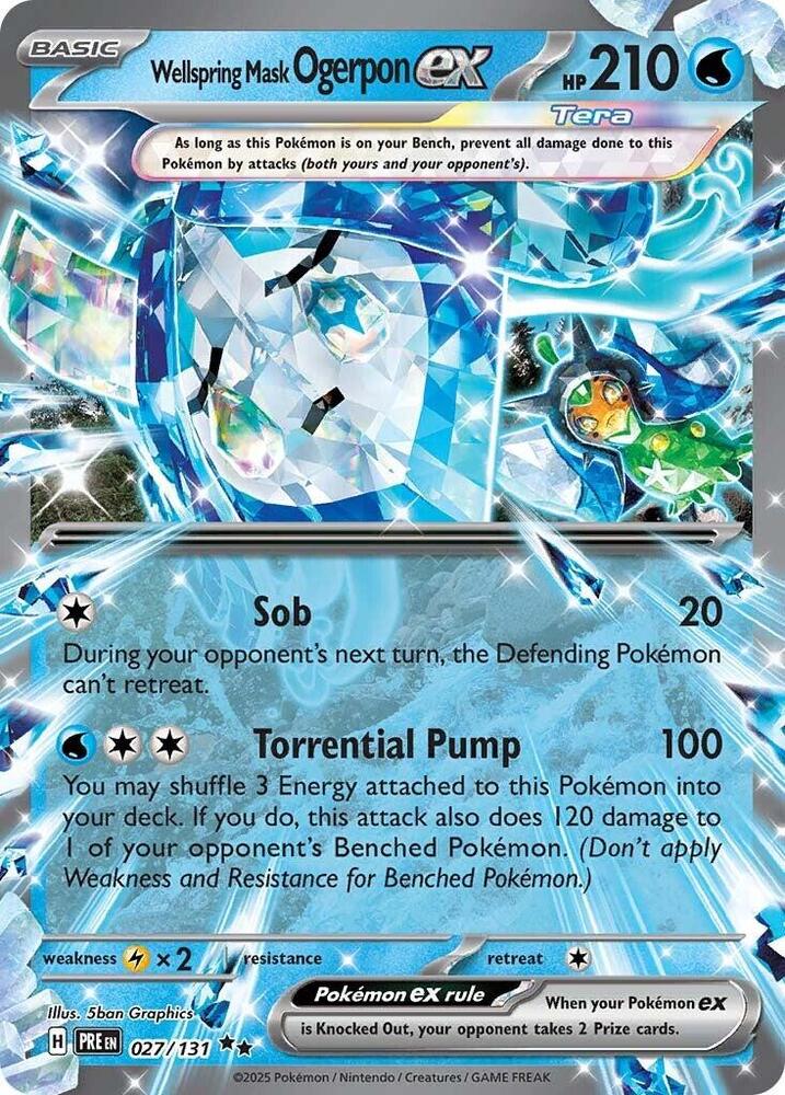 Wellspring Mask Ogerpon ex  027/131 (SV: Prismatic Evolutions)  - Holofoil | Good Games Morley