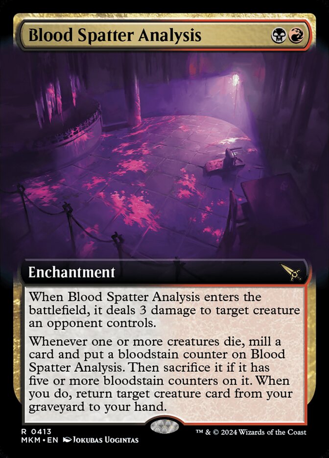 Blood Spatter Analysis 413/286 (Murders at Karlov Manor)  - Extended Art Foil | Good Games Morley