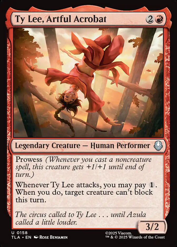 Ty Lee, Artful Acrobat 158 (Avatar: The Last Airbender)  - Foil | Good Games Morley