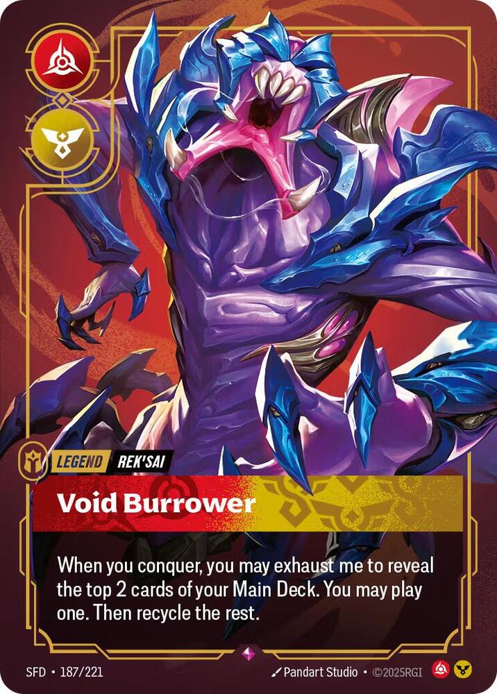Rek'Sai - Void Burrower 187/221 (Spiritforged)  - Foil | Good Games Morley