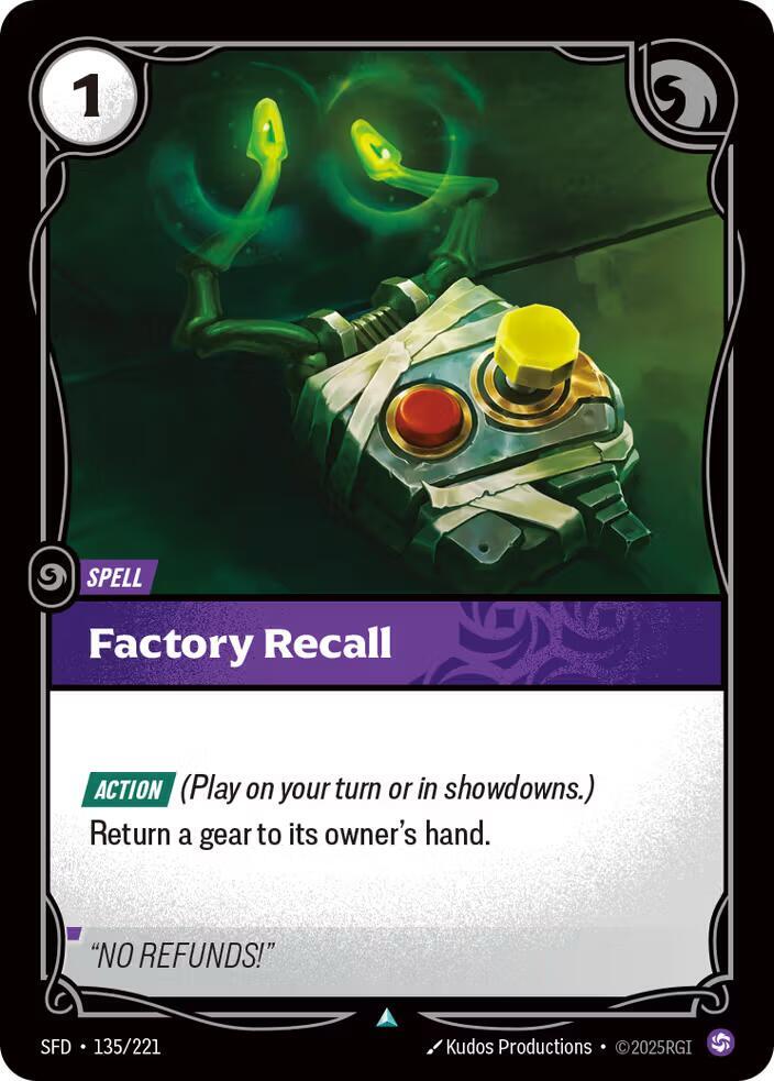 Factory Recall 135/221 (Spiritforged)  | Good Games Morley