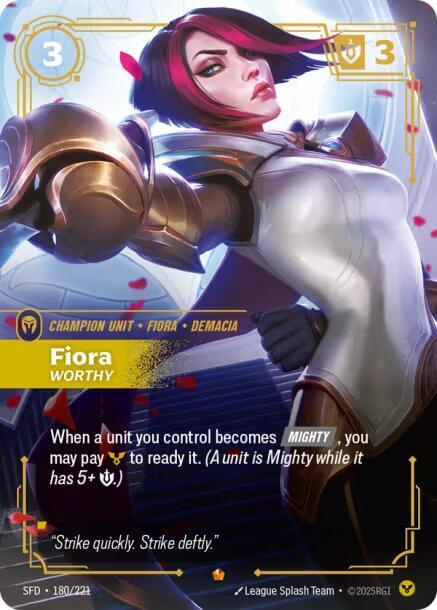 Fiora - Worthy 180/221 (Spiritforged)  - Foil | Good Games Morley