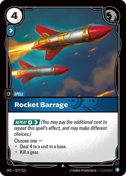 Rocket Barrage 77/221 (Spiritforged)  - Foil | Good Games Morley