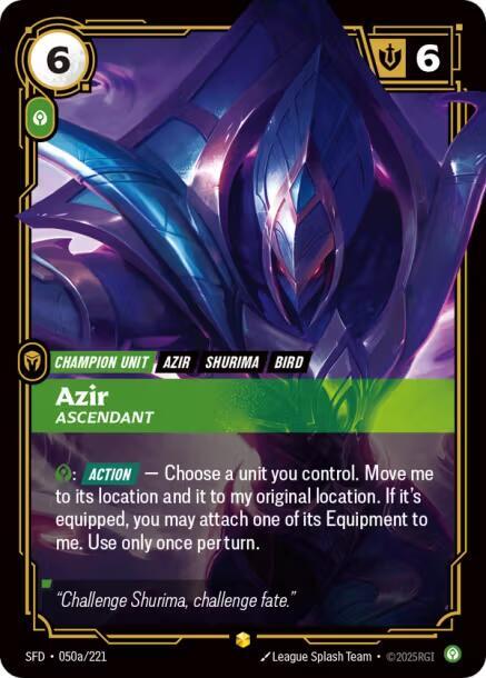 Azir - Ascendant 050a/221 (Spiritforged)  - Foil | Good Games Morley