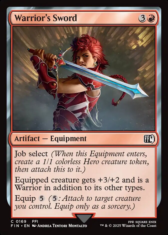Warrior's Sword 169/309 (FINAL FANTASY)  - Foil | Good Games Morley