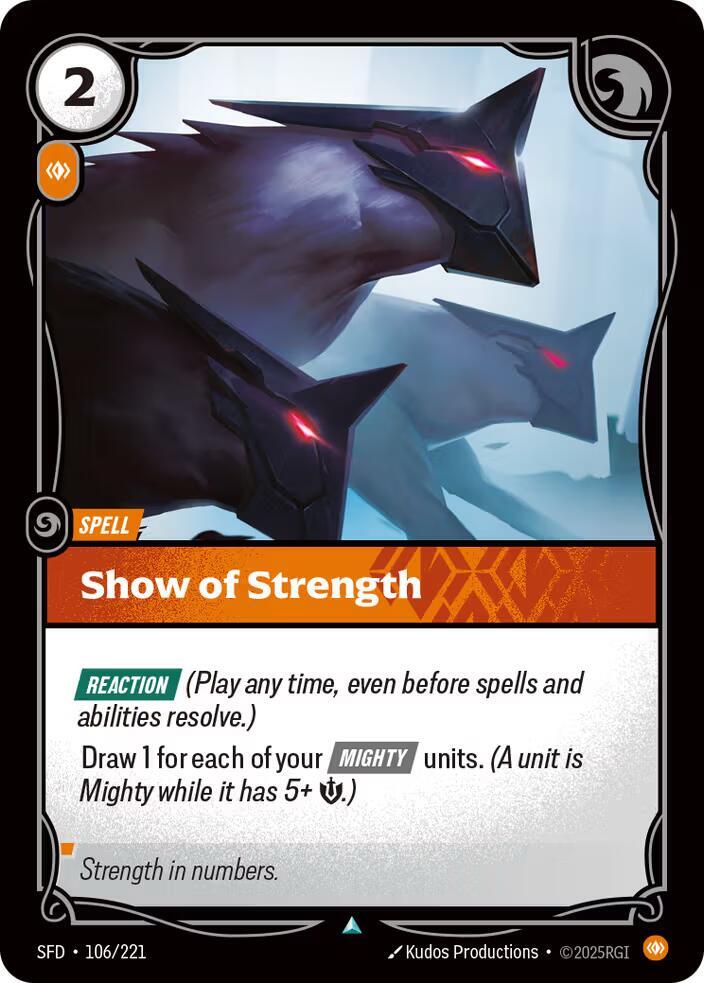 Show of Strength 106/221 (Spiritforged)  - Foil | Good Games Morley