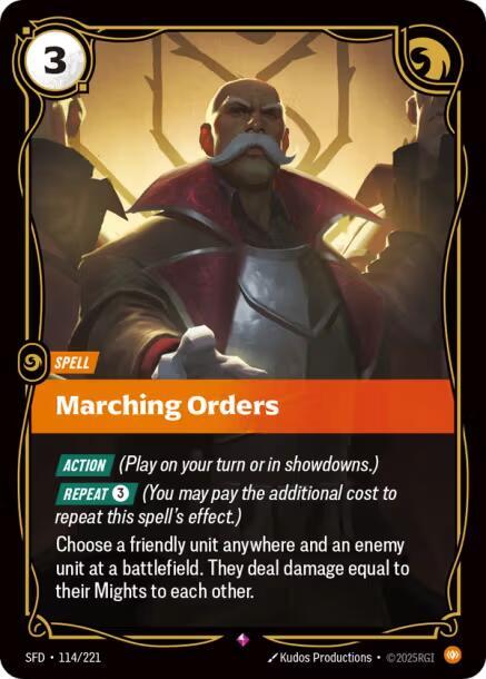Marching Orders 114/221 (Spiritforged)  - Foil | Good Games Morley