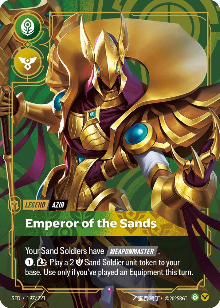 Azir - Emperor of the Sands 197/221 (Spiritforged)  - Foil | Good Games Morley