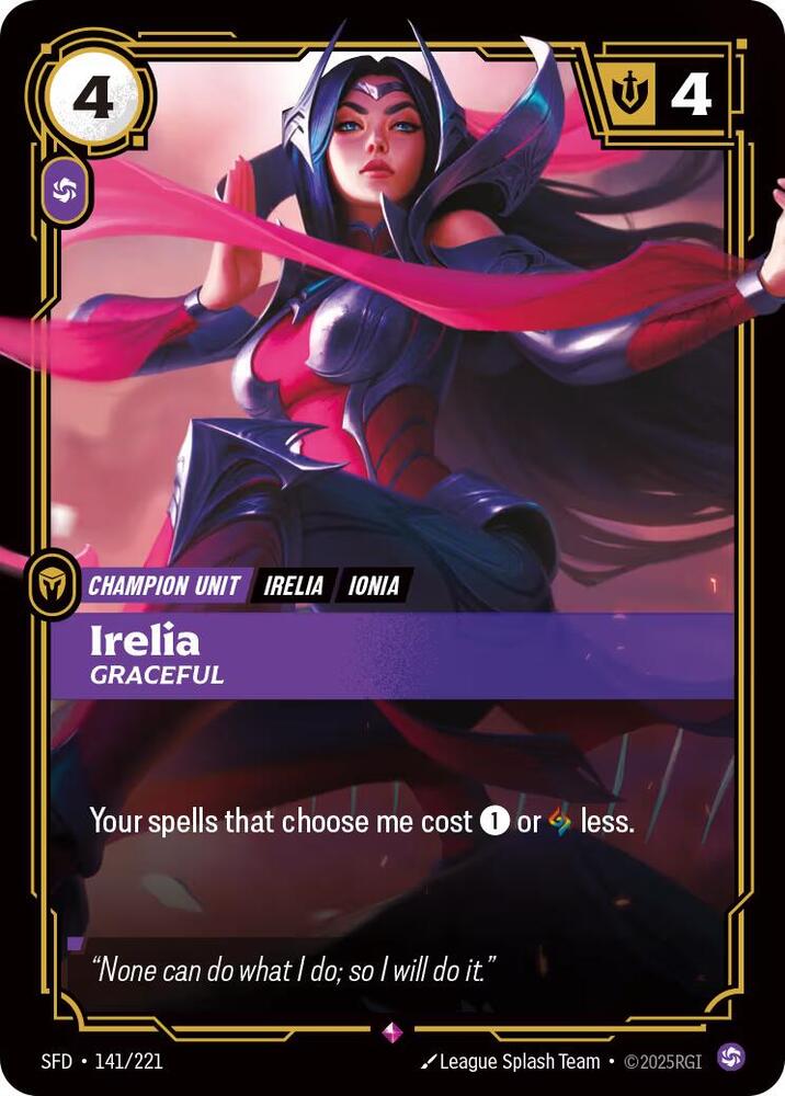 Irelia - Graceful 141/221 (Spiritforged)  - Foil | Good Games Morley