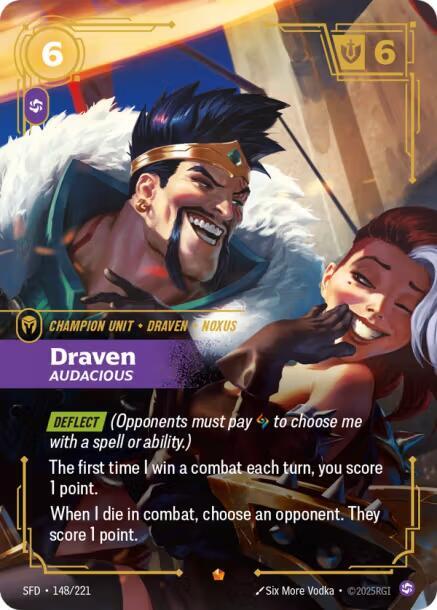 Draven - Audacious 148/221 (Spiritforged)  - Foil | Good Games Morley
