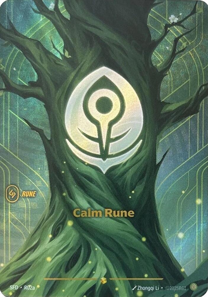 Calm Rune Alternate Art R02a (Spiritforged)  - Foil | Good Games Morley