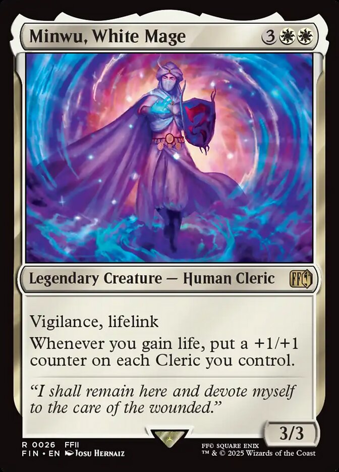Minwu, White Mage 26/309 (FINAL FANTASY)  - Foil | Good Games Morley