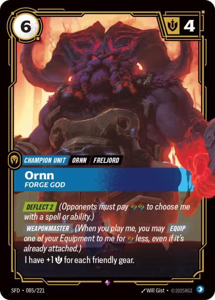 Ornn - Forge God 85/221 (Spiritforged)  - Foil | Good Games Morley
