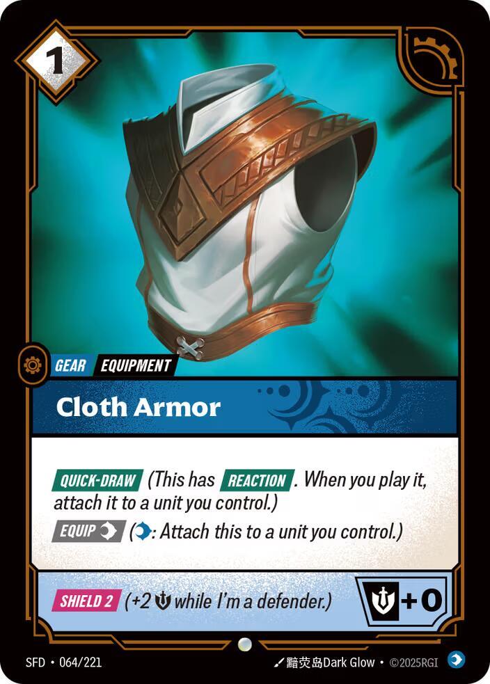 Cloth Armor 64/221 (Spiritforged)  - Foil | Good Games Morley