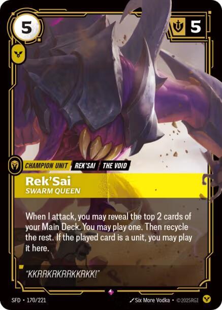 Rek'Sai - Swarm Queen 170/221 (Spiritforged)  - Foil | Good Games Morley