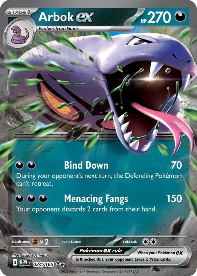Arbok ex 024/165 (SV: Scarlet & Violet 151)  - Holofoil | Good Games Morley