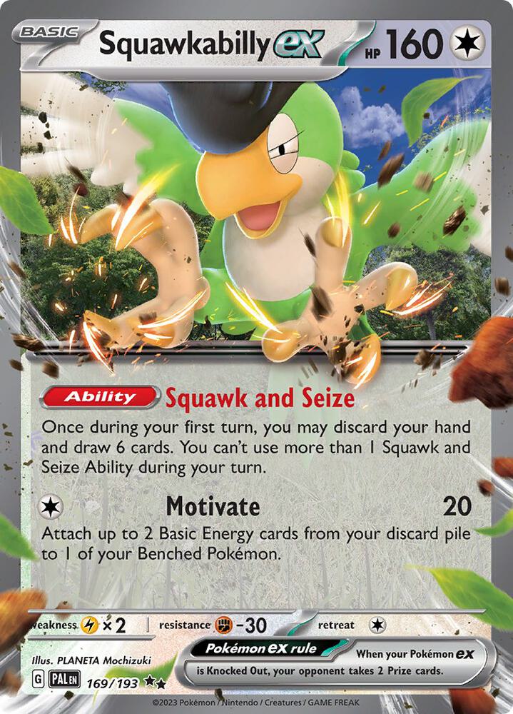 Squawkabilly ex 169/193 (SV02: Paldea Evolved)  - Holofoil | Good Games Morley