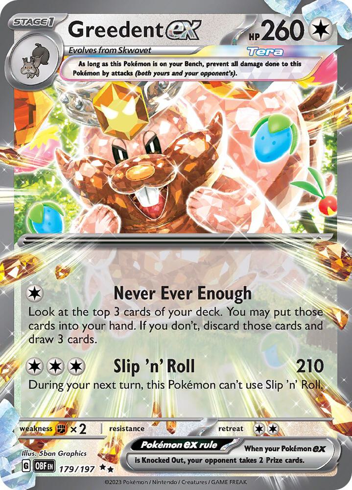 Greedent ex 179/197 (SV03: Obsidian Flames)  - Holofoil | Good Games Morley