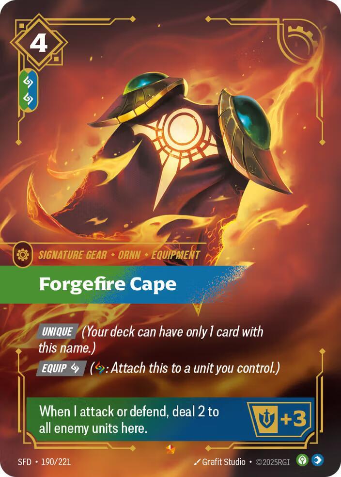 Forgefire Cape 190/221 (Spiritforged)  - Foil | Good Games Morley