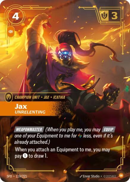 Jax - Unrelenting 119/221 (Spiritforged)  - Foil | Good Games Morley