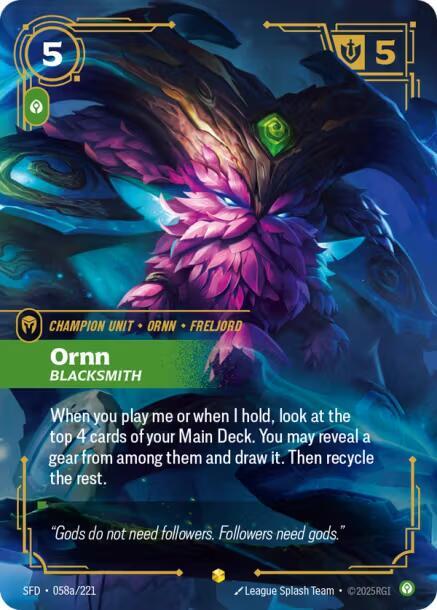 Ornn - Blacksmith 058a/221 (Spiritforged)  - Foil | Good Games Morley