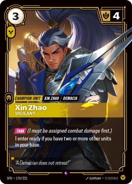 Xin Zhao - Vigilant 176/221 (Spiritforged)  - Foil | Good Games Morley
