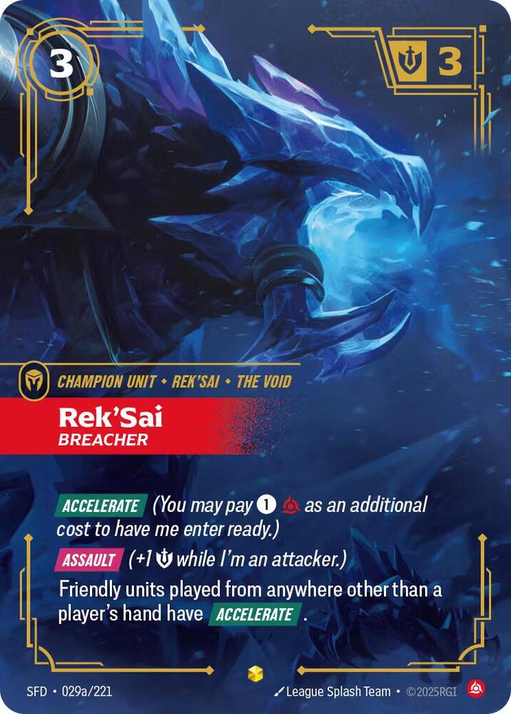 Rek'Sai - Breacher 29a/221 (Spiritforged)  - Foil | Good Games Morley
