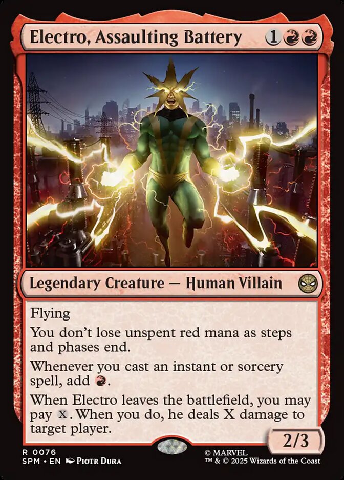 Electro, Assaulting Battery 76 (Marvel's Spider-Man)  - Foil | Good Games Morley