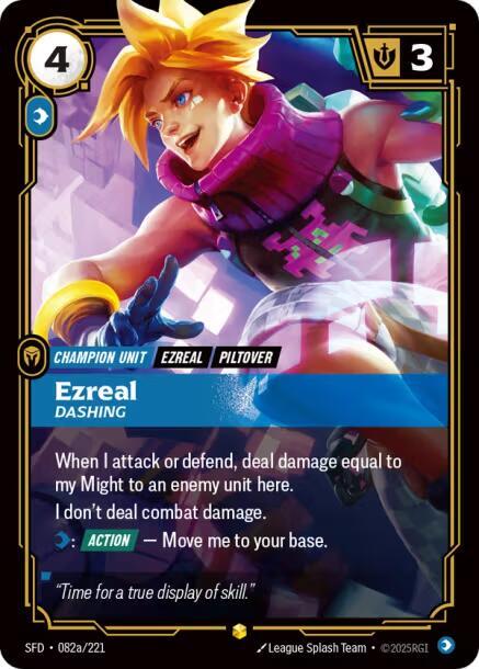 Ezreal - Dashing 82a/221 (Spiritforged)  - Foil | Good Games Morley