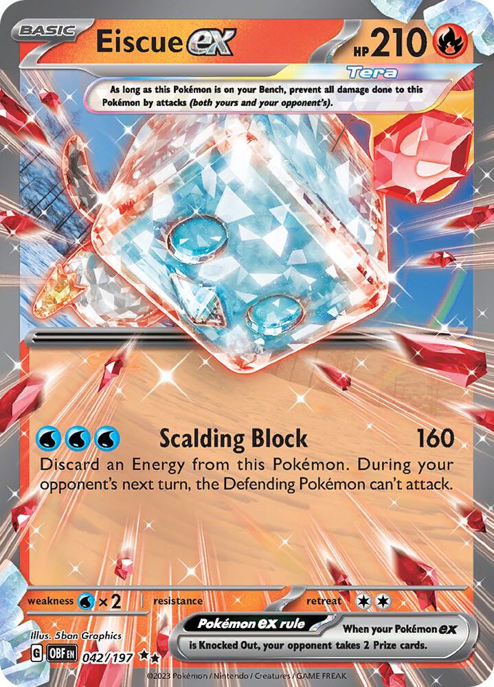 Eiscue ex 042/197 (SV03: Obsidian Flames)  - Holofoil | Good Games Morley