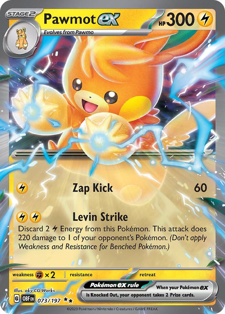 Pawmot ex 073/197 (SV03: Obsidian Flames)  - Holofoil | Good Games Morley