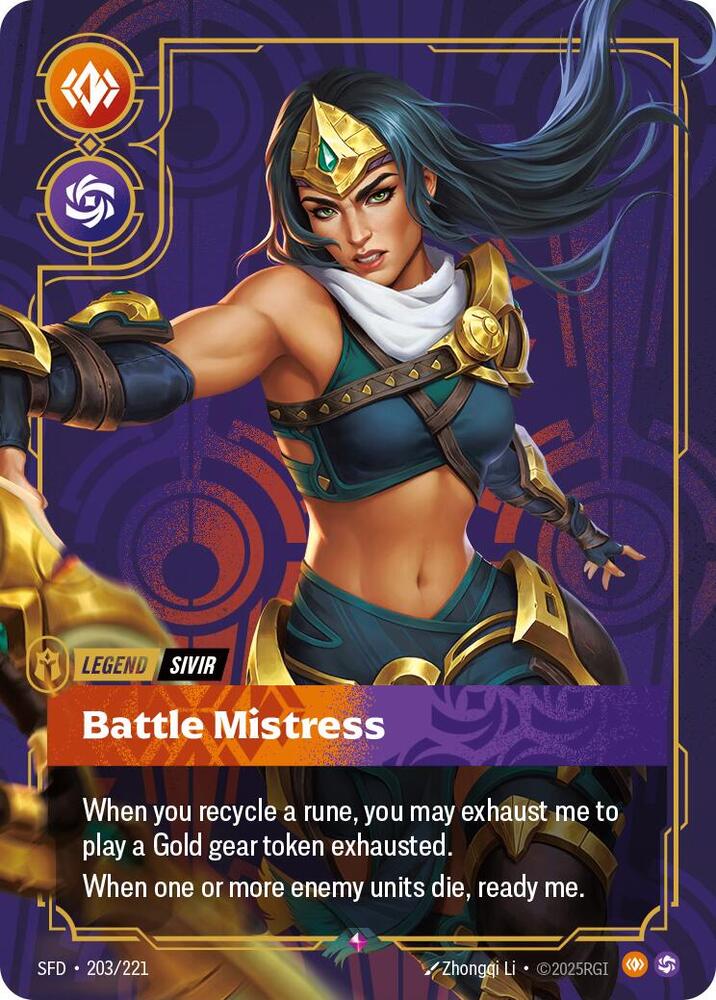 Sivir - Battle Mistress 203/221 (Spiritforged)  - Foil | Good Games Morley