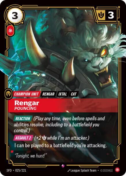 Rengar - Pouncing 25/221 (Spiritforged)  - Foil | Good Games Morley