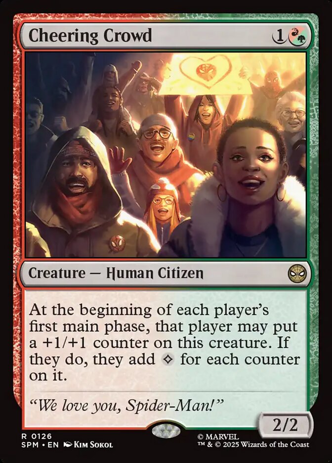 Cheering Crowd 126/198 (Marvel's Spider-Man)  - Foil | Good Games Morley