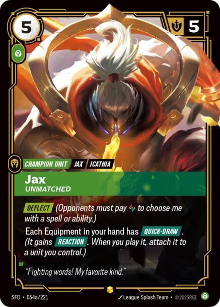 Jax - Unmatched 054a/221 (Spiritforged)  - Foil | Good Games Morley