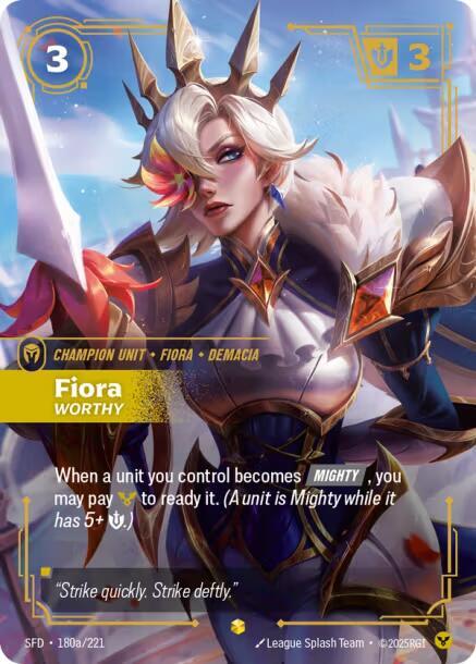 Fiora - Worthy 180a/221 (Spiritforged)  - Foil | Good Games Morley