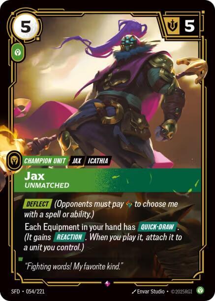 Jax - Unmatched 54/221 (Spiritforged)  - Foil | Good Games Morley