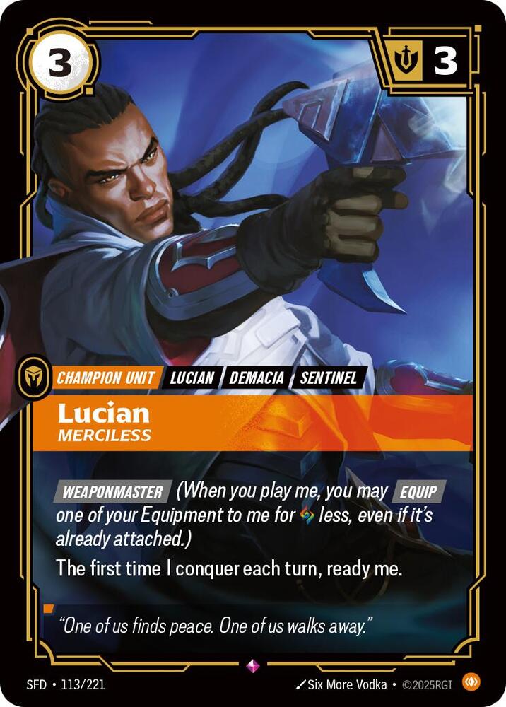 Lucian - Merciless 113/221 (Spiritforged)  - Foil | Good Games Morley