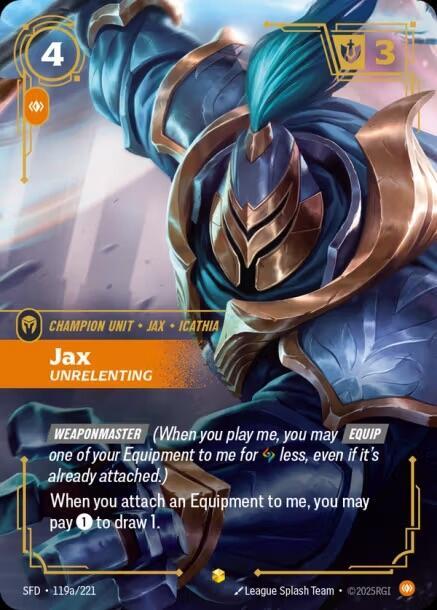 Jax - Unrelenting 119a/221 (Spiritforged)  - Foil | Good Games Morley
