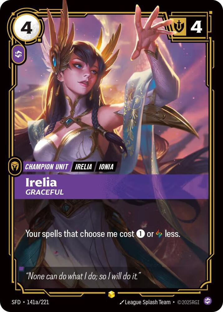 Irelia - Graceful 141a/221 (Spiritforged)  - Foil | Good Games Morley