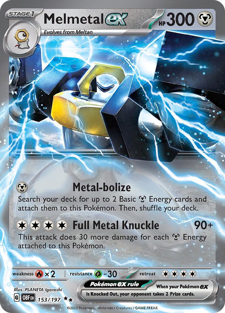 Melmetal ex 153/197 (SV03: Obsidian Flames)  - Holofoil | Good Games Morley