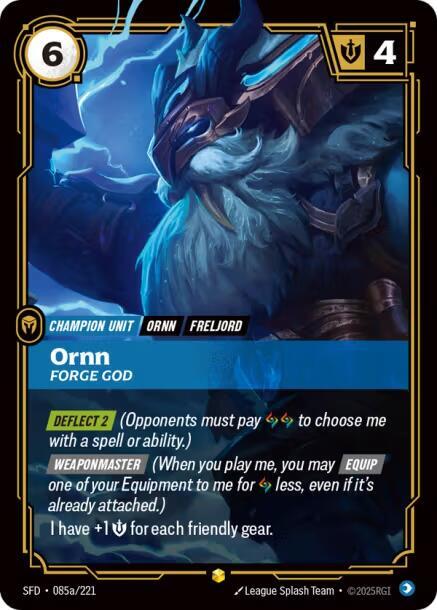 Ornn - Forge God 85a/221 (Spiritforged)  - Foil | Good Games Morley