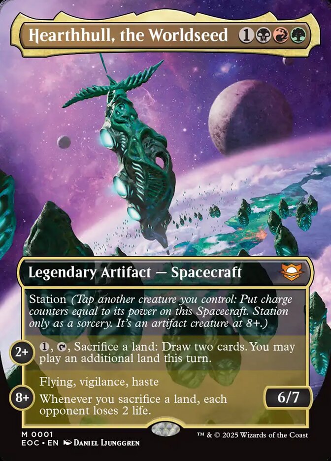 Hearthhull, the Worldseed 1 (Commander: Edge of Eternities)  - Borderless Foil | Good Games Morley
