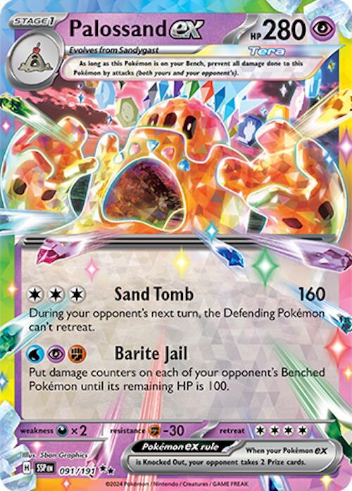 Palossand ex 091/191 (SV08: Surging Sparks)  - Holofoil | Good Games Morley