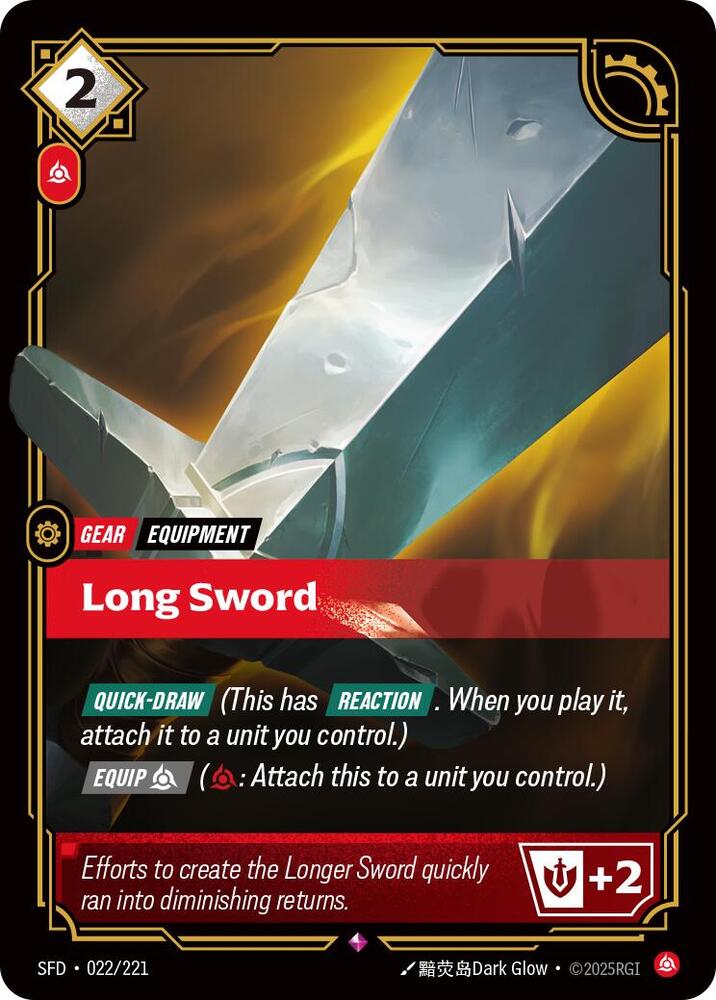 Long Sword 22/221 (Spiritforged)  - Foil | Good Games Morley