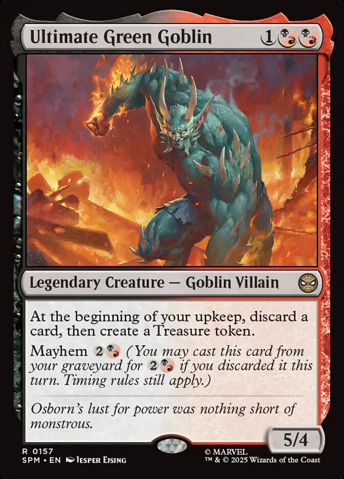 Ultimate Green Goblin 157/198 (Marvel's Spider-Man)  - Foil | Good Games Morley
