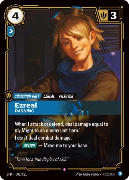 Ezreal - Dashing 82/221 (Spiritforged)  - Foil | Good Games Morley